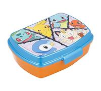 Stor Pokemon Kids Childrens Sandwich Box, Lunch Box, Snack Box, Rectangular School Travel Lunch Food Box Sandwich Bento Container, BPA Free (Blue)