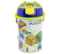 STOR Pokemon Kids Water Bottle 450ml with Strap - BPA Free Plastic, Safety Lock Cap, Perfect for School and Sports