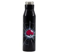 Stor Pokemon Pokeball 580ml Insulated Thermal Bottle for Hot Drinks, Cold Drinks, School, Work, for Kids and Adults, Made from Stainless Steel, BPA Free (Black)
