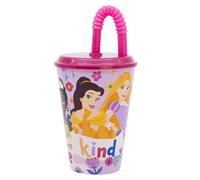 STOR Reusable Children's Mug with Lid and Straw 430 ml from Princess - Disney