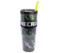 STOR Reusable Coffee Tumbler with Straw and Lid 860ml, Double Wall Insulated Travel Mug with Handle, BPA Free Plastic Cup for Hot and Cold Drinks
