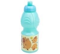 STOR Reusable Kids Water Bottle Pokémon 400ml Plastic with Anti-Drip Cap and Non-Slip Band BPA Free for Children