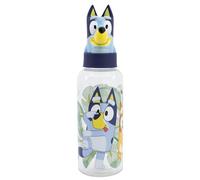 Stor Reusable Water Bottle for Boys and Girls Plastic Children's Design with 3D Figurine Cap and 560ml Capacity by Bluey