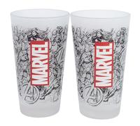 STOR Set of 2 Marvel Glass Water Glasses 500ml