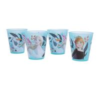Stor Set of 4 Kids Frozen Tumblers 285ml - BPA Free Plastic Cups for Parties and Daily Use - Drop Resistant Children Drinkware