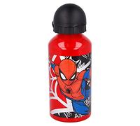 STOR Small Aluminium Bottle 400 ML Spiderman Urban Web, Multicoloured