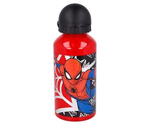 STOR Small Aluminium Bottle 400 ML Spiderman Urban Web, Multicoloured, Estándar