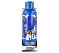 Stor Sonic the Hedgehog 515ml Insulated Thermal Bottle for Hot Drinks, Cold Drinks, School, Work, For Kids and Adults, Made from Stainless Steel (Blue)