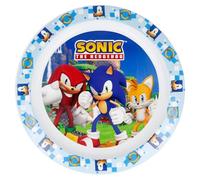 STOR Sonic The Hedgehog Kids Plastic Plate 938ml - Microwave Safe, BPA Free, Ergonomic Design for Children