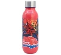 Stor Spider-Man Water Bottle 640ml for Kids Reusable Plastic Bottle with Steel Cap BPA Free for School Sports Boys Girls