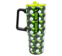 STOR Stainless Steel Tumbler Minecraft 920ml with Handle, Lid and Spill-Proof Spout Reusable