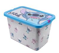 Stor Stitch Storage Box Click Closure Toy Organiser Kids Room 7 Litres | Multi-purpose plastic storage box for toys and accessories. Ideal for bedrooms and playrooms.