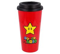 STOR Super Mario 520ML ESTRELLY Thermos Glass - Multicolored Coffee Cup - Standard Size -Kids Water Bottle for All Super Mario Fans