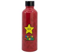 STOR Super Mario Bros Aluminium Water Bottle 740ml - Reusable Drinks Bottle with Safety Cap - Lightweight and Durable for Teens and Adults