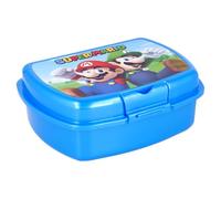 Stor Super Mario Kids Childrens Sandwich Box, Lunch Box, Snack Box, Rectangular School Travel Lunch Food Box Sandwich Bento Container, BPA Free