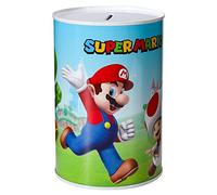 Stor Super Mario Kids Money Piggy Bank Coin Saving Cash Tin Metal Box Boys Girls, Multicolour, M (07131)