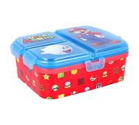 Stor Super Mario XL Multi Compartment Rectangular Lunch Food Box Container, BPA Free