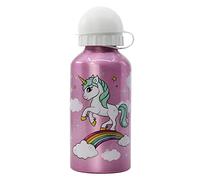 Stor - Unicorn Range, Aluminium Bottle 400ml - BPA Free, Leak-Proof with Security Spout & Cap - Durable & Eco-Friendly - Perfect for Kids - Official Licensed Product, 100% Original