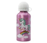 Stor - Unicorn Range, Aluminium Bottle 400ml - BPA Free, Leak-Proof with Security Spout & Cap - Durable & Eco-Friendly - Perfect for Kids - Official Licensed Product, 100% Original
