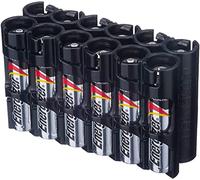 Storacell by Powerpax AAA Battery Caddy, Black, Holds 12 Batteries