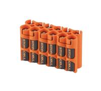 Storacell by Powerpax AAA Battery Caddy, Orange, Holds 12 Batteries