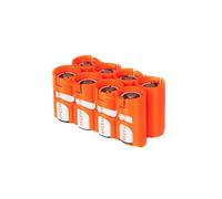 Storacell by Powerpax CR123 Battery Caddy, Orange, Holds 8 Batteries