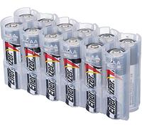 Storacell Powerpax AA Battery Caddy, Clear, 12-Pack