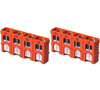 Storacell Powerpax Slim Line By"9V" Battery Caddy Orange X 2 Holders"Each Holds 4 9V Batteries"