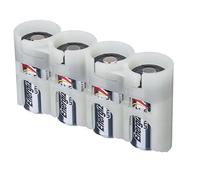 Storacell SLCR123MS by Powerpax SlimLine CR123 Battery Caddy, Glow-in-the-Dark Moonshine, Holds 4 Batteries