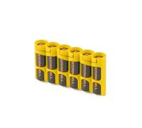 Storacell Slimline AA-6 Battery Storage Caddy and Dispenser, Yellow, Holds 6 AA Batteries (Not Included), Durable & Compact Design, The Original Battery Caddy, Made in The USA