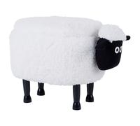 Storage Animal Stool SHEEP Fabric White Sheep