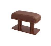 Storage Armrest Box Car Handrail Pad Left And Right Elbow Support Universal Leather Height-enhancing Car Arm Rest(Brown)