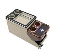 Storage Armrest Box For Hyundai For Grand For Starex Business Car Mobile Row Front Railing Box Set Armrest Central Store Car Arm Rest(E beige Wireless)