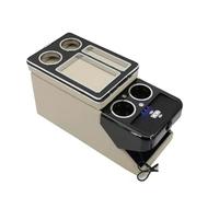 Storage Armrest Box For Hyundai For Grand For Starex Business Car Mobile Row Front Railing Box Set Armrest Central Store Car Arm Rest(D beige Wireless)