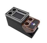 Storage Armrest Box For Hyundai For Grand For Starex Business Car Mobile Row Front Railing Box Set Armrest Central Store Car Arm Rest(E black Wireless)