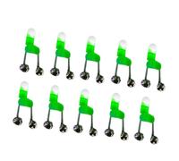 Storage Bag 10Pcs LED Light Fishing Rod Tip Bites Alarm Fishing Bells Double Rings Alarm Indicators Bites