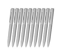 Storage Bag 10Pcs Metal Ballpoint Pen Twist Action Ballpoint Pen Business Signing Smooth To Write For Hotel Reception Office Blue Writing