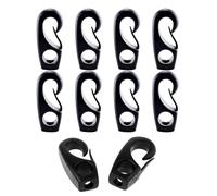 Storage Bag 10Pcs Reusable Black Bungee Hook Boats Shock Cord Hook Cord Tightener Hook Fixed Tool