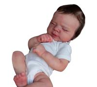 Storage Bag 19in Simulation Infant Doll Closed Eyes Realistic Rebirth Doll With Moving Arm & Leg For Baby Kids Accompany Rebirth Realistic Weight Vividly Baby Girl For Girls Girls Life Size