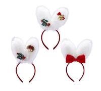 Storage Bag 1pc/3pcs Christmas Headband Shape Hair Hoop Plush Headpiece Easter Party Cosplay Headband For Adult Unisex Cosplay Headbands For Woman Ears Shape Halloween Adult