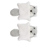 Storage Bag 2Pieces Interaction Cats Plush Squirrels Teaser Toy For Engaging Active Cats Teething With Crinkle Paper Sound