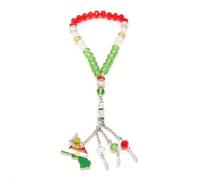 Storage Bag 33 Prayer Beads Rosary Kurdistan Map Flag Bracelets For Women Crystal Glass Beaded Wristband Jewelry Flag Pendant
