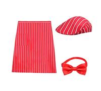 Storage Bag 3Pieces 1950s Adult Waiter Costume Hot Dogs Sodas Jerk Movie Night Waitress Cosplay Costume For Circus Party Halloween Halloween Cosplay
