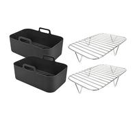 Storage Bag 4pcs Air Accessories For AF400UK Rack Silicone Rectangular Roasting Basket Pad Liner Reusable