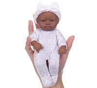 Storage Bag 7inch Soft Vinyls Miniature Baby Dolls Life Like Reborns Toy Figure Easy Carrying For Everyday Comforting Parenting Game Collectible Baby Dolls