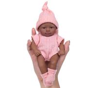 Storage Bag 7inch Soft Vinyls Miniature Baby Dolls Life Like Reborns Toy Figure Easy Carrying For Everyday Comforting Parenting Game Collectible Baby Dolls