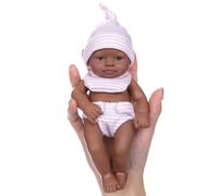 Storage Bag 7inch Soft Vinyls Miniature Baby Dolls Life Like Reborns Toy Figure Easy Carrying For Everyday Comforting Parenting Game Collectible Baby Dolls