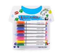 Storage Bag 8Pcs Fabric Markers Pens Set Non Toxic Indelible-and Permanent Fabric Paint Textile Marker Pen-Fine Tip For Kids-Adults Permanent Paint Pens For Metal Glass Fine Tip Black Markers