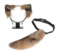 Storage Bag Animal Costume Set Plush Animal Ear Headband Furry Tail For Women Girl Masquerade Christmas Halloween Cosplay Accessory Plush Costume Accessory