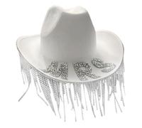 Storage Bag Bachelorettes Party Cowboy Hat For Bride With Rhinestones Fringed Bridal Shower Cowgirl Hat Carnivals Party Photoshoots Cosplay Costume Wedding Ceremony Music Festival
